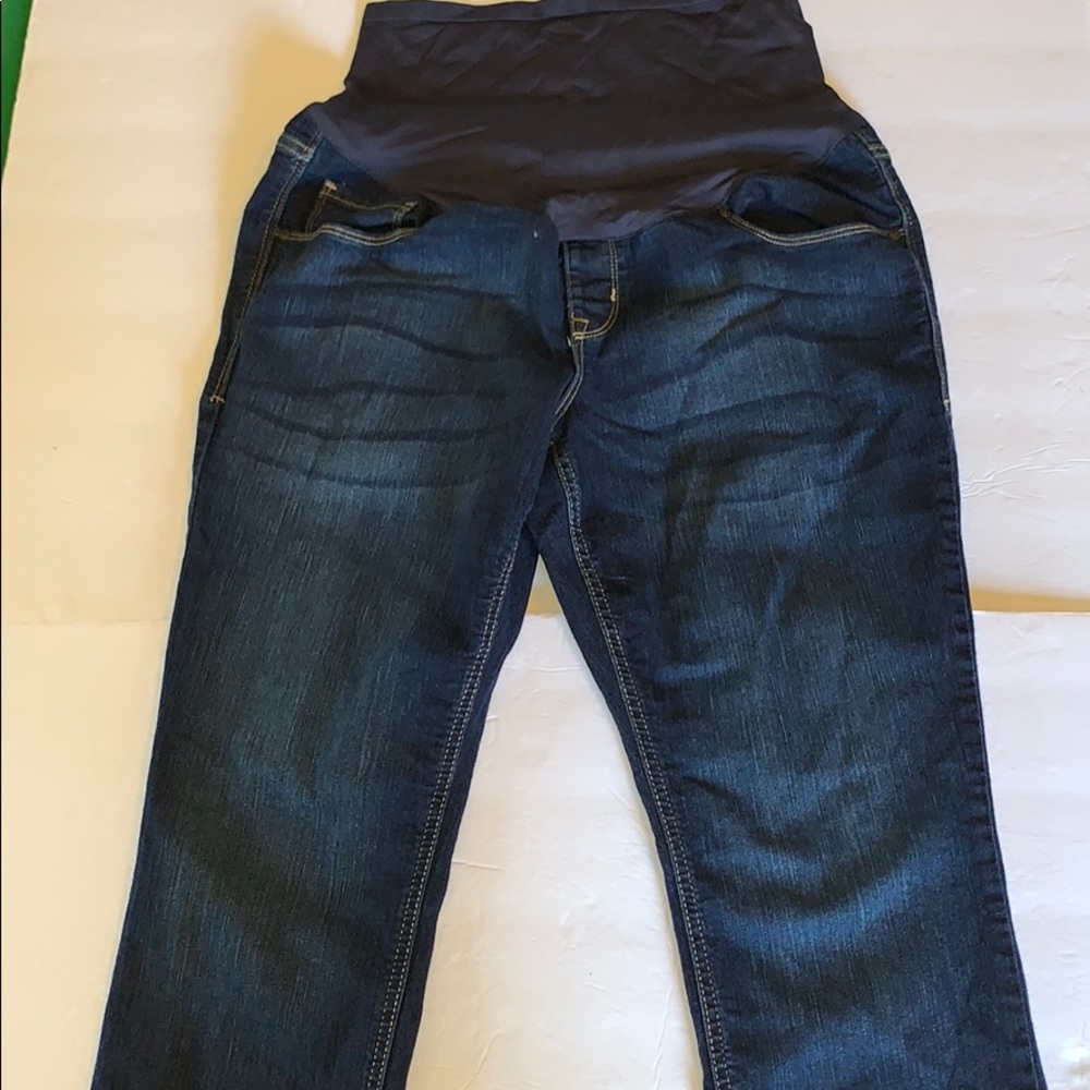 Dark Wash Full Panel Maternity Jeans